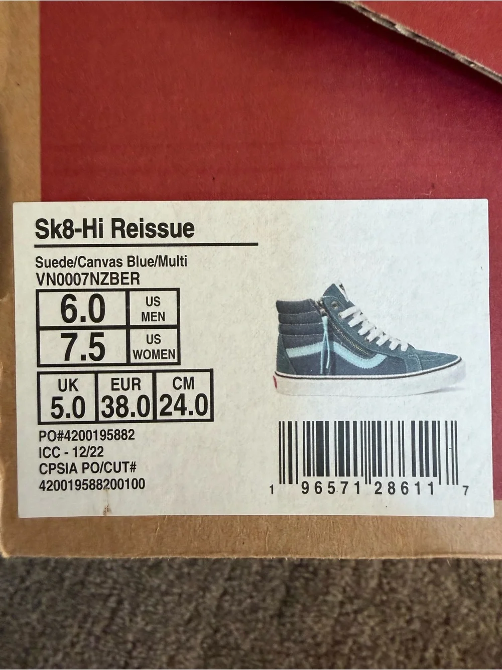 Vans Sk8-Hi Zip Teal & Light Blue